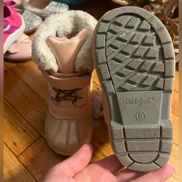 Cat & Jack Pink Snow boots. Toddler size 8 - Picture 2 of 3